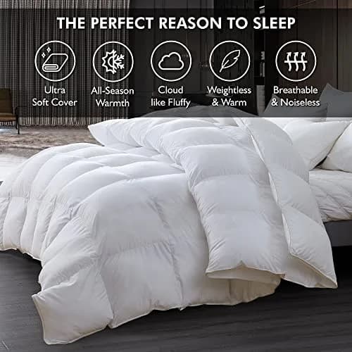 EGYPTIAN BEDDING California King Comforter 108" x 98" | 68 oz. Egyptian Cotton Cloud-Like Feel thumbnail 4