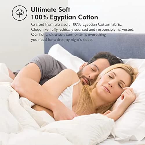 EGYPTIAN BEDDING California King Comforter 108" x 98" | 68 oz. Egyptian Cotton Cloud-Like Feel thumbnail 6