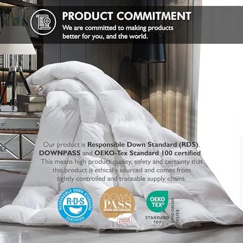 EGYPTIAN BEDDING California King Comforter 108" x 98" | 68 oz. Egyptian Cotton Cloud-Like Feel thumbnail 3