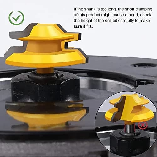 Newdeli 45 Degree Lock Miter Router Bit 1/4 Shank (6.35mm) x 1/2 Stock (12.7mm) | Professional Woodworking Joinery Tool thumbnail 3