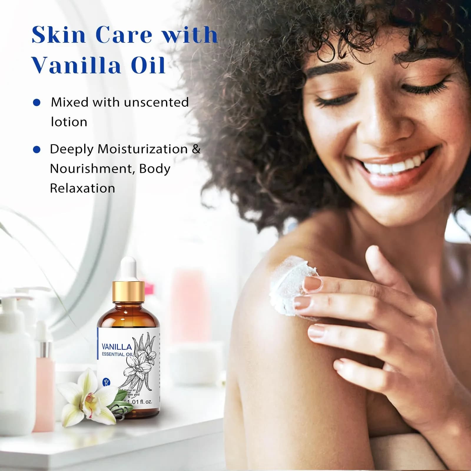 HIQILI Vanilla Essential Oil, 1 Fl Oz (30ML) | Pure & Natural Aroma for Diffusers & DIY - view 3