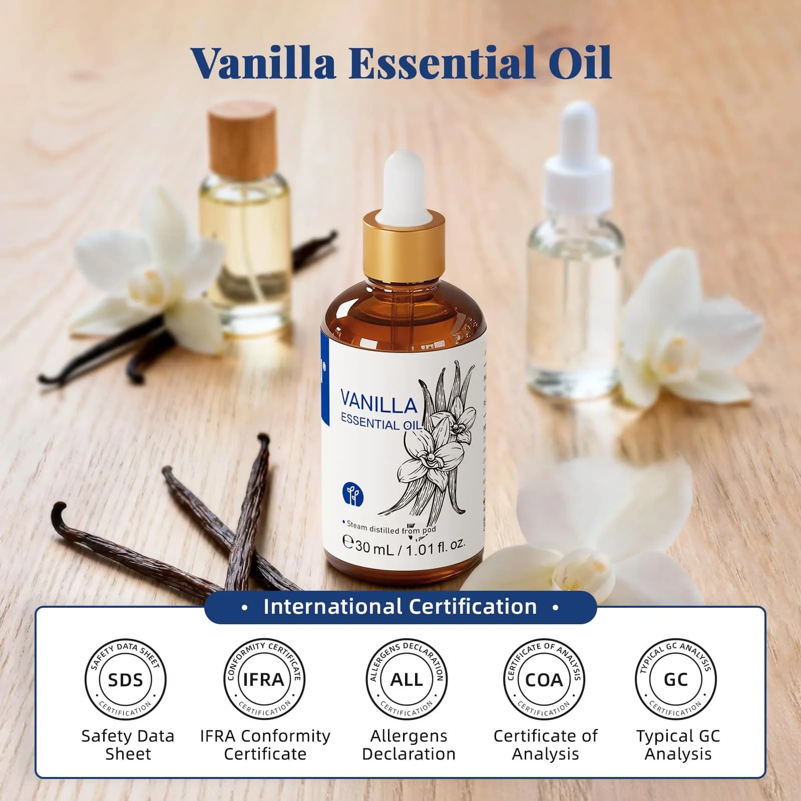 HIQILI Vanilla Essential Oil, 1 Fl Oz (30ML) | Pure & Natural Aroma for Diffusers & DIY - view 9