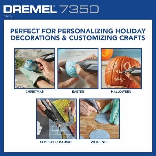 Dremel 7350 4V Cordless Rotary Tool Kit with 5 Accessories, 12000 RPM, USB-C Rechargeable Battery | Lightweight DIY & Crafting Tool thumbnail 6
