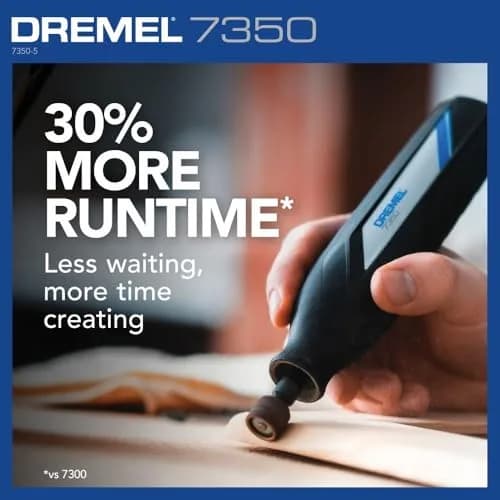 Dremel 7350 4V Cordless Rotary Tool Kit with 5 Accessories, 12000 RPM, USB-C Rechargeable Battery | Lightweight DIY & Crafting Tool thumbnail 8