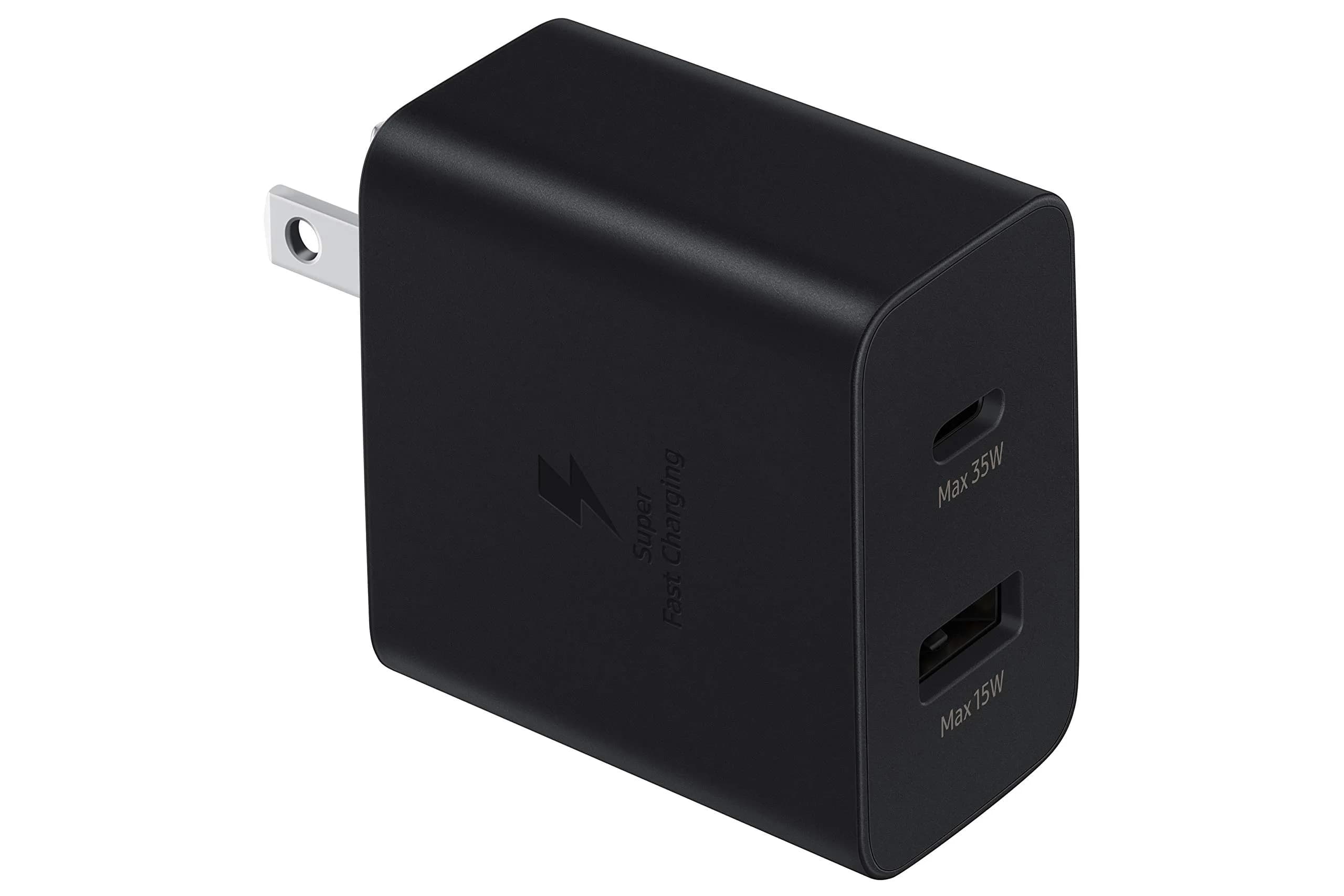 Samsung 35W Dual Port USB-C Wall Charger Adapter | 35W PD SFC AFC Fast Charging - main product image