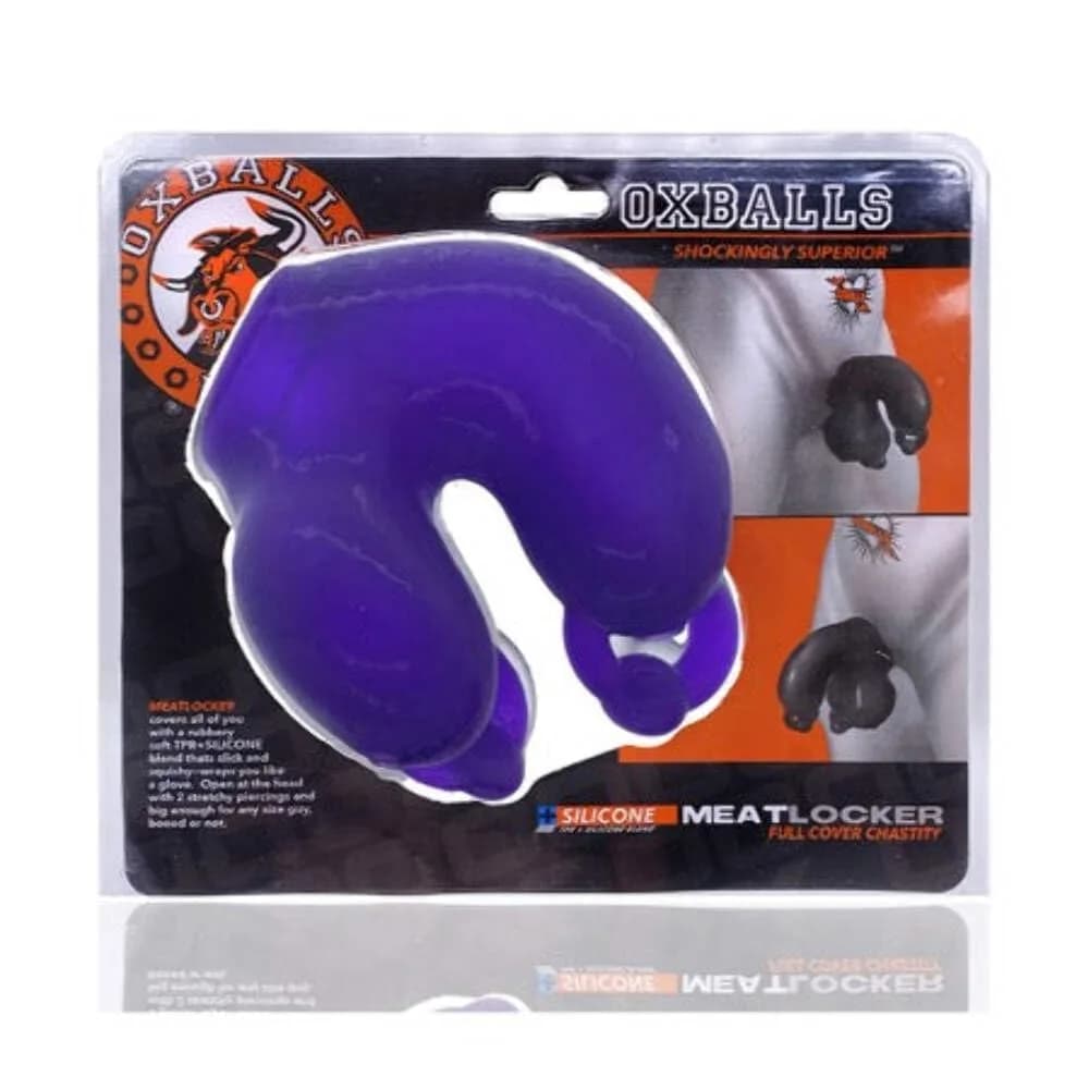 Oxballs MEATLOCKER Chastity for Adults - Eggplant ICE - main product image