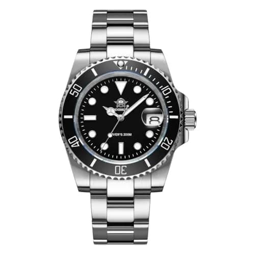 ADDIESDIVE Men's Quartz Dive Watch 41mm Black Dial Stainless Steel | 200M Water Resistant thumbnail 1