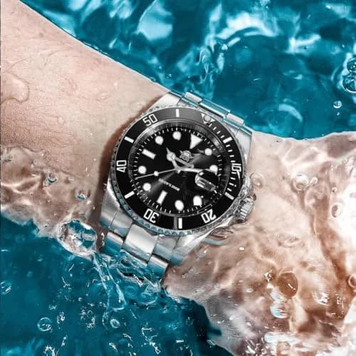 ADDIESDIVE Men's Quartz Dive Watch 41mm Black Dial Stainless Steel | 200M Water Resistant thumbnail 8