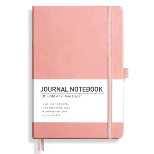 RETTACY Graph Grid Paper Notebook A5 (5.7'' x 8.3'') 192 Pages | Engineering Paper for Students — Lined / Pink