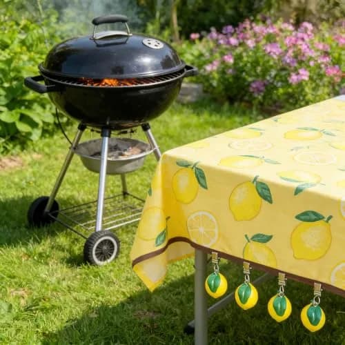 TwoFish Lemon Tablecloth Clamps Set of 4 | Handmade Resin Lemon Design for Outdoor & Indoor Use thumbnail 6