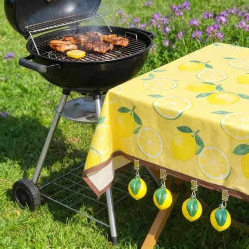 TwoFish Lemon Tablecloth Clamps Set of 4 | Handmade Resin Lemon Design for Outdoor & Indoor Use thumbnail 9
