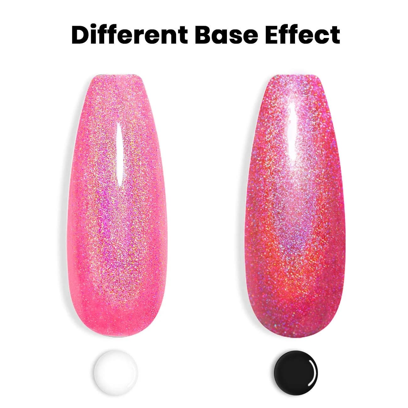RARJSM Holographic Gel Nail Polish Hot Pink 7.5ml (0.25 Fl Oz) | Neon Glossy Finish - view 3