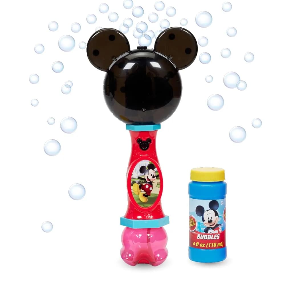 Little Kids Disney Mickey Mouse Musical Bubble Wand with Lights & Sound, 4oz Solution Included | Fun Screen-Free Play - main product image