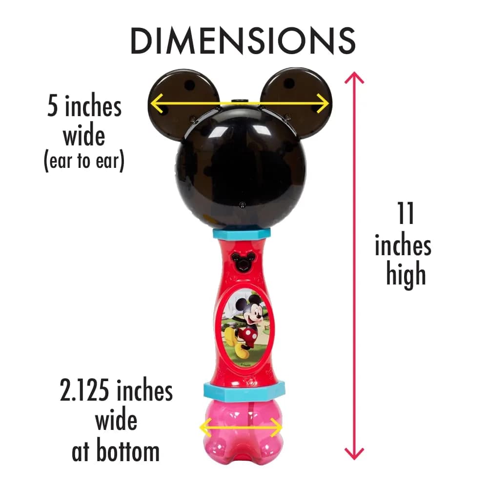 Little Kids Disney Mickey Mouse Musical Bubble Wand with Lights & Sound | Age-Appropriate for Kids 3+ - view 5