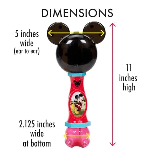 Little Kids Disney Mickey Mouse Musical Bubble Wand with Lights & Sound | Age-Appropriate for Kids 3+ thumbnail 5