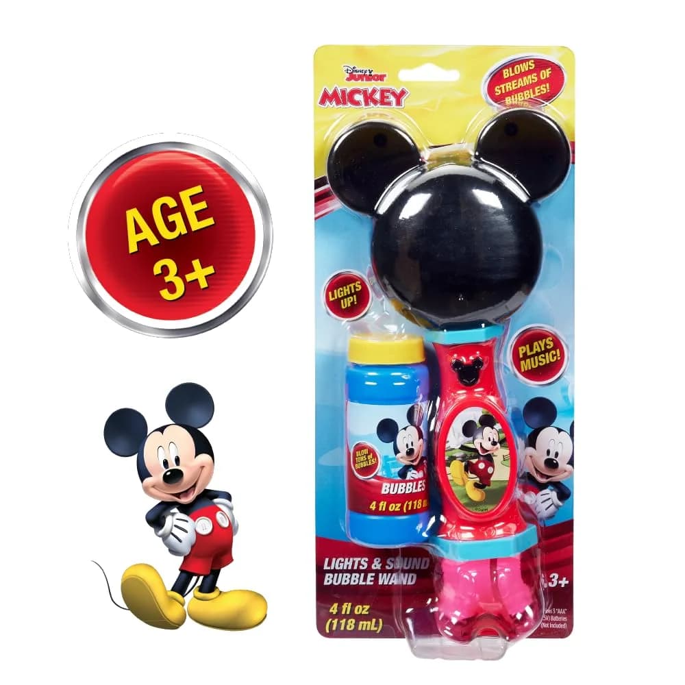 Little Kids Disney Mickey Mouse Musical Bubble Wand with Lights & Sound | Age-Appropriate for Kids 3+ - view 6