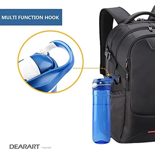 DEARART Blue 750ml (25.4oz) Water Bottle | Leakproof, Wide Mouth, One-Handed Flip-Top Lid thumbnail 7