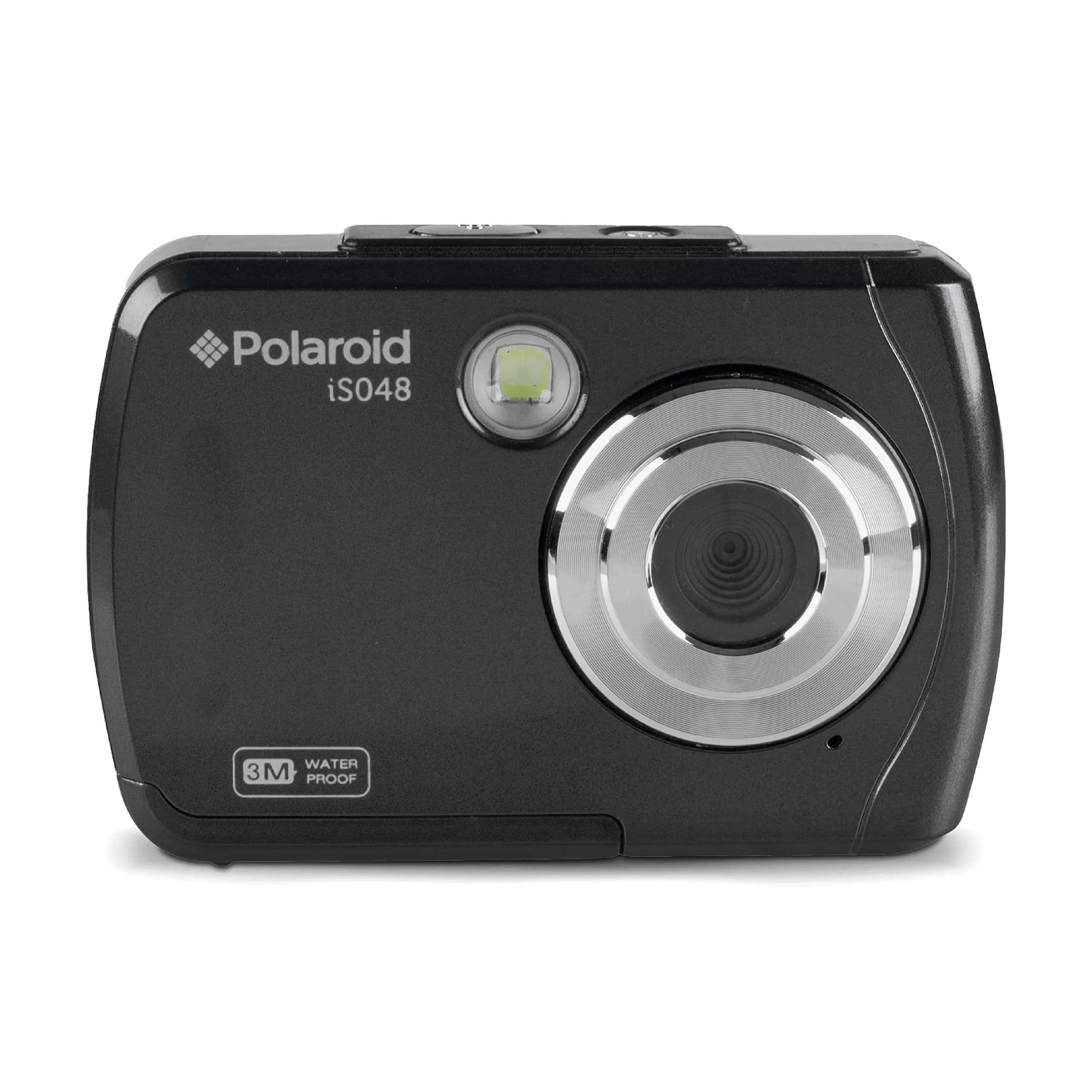 Polaroid IS048 Waterproof Digital Camera - 16MP HD 720p, 2.4" Screen, 10ft Waterproof, Red — Black
