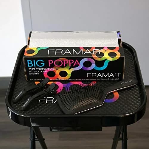 Framar Big Poppa Silver Pop Up Hair Foil 250 Sheets | Professional Embossed Grip for Highlights thumbnail 4