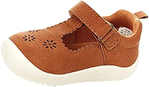 Stride Rite Baby Girl's Cheyenne Infant/Toddler Tan Shoes 4 | Comfortable, Washable & Adaptable Fit thumbnail 1