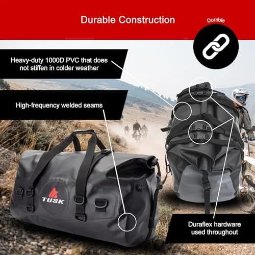 Tusk Dry Duffel Bag - Large, 44 Liters | Waterproof, Heavy-Duty PVC, Travel & Powersports thumbnail 6