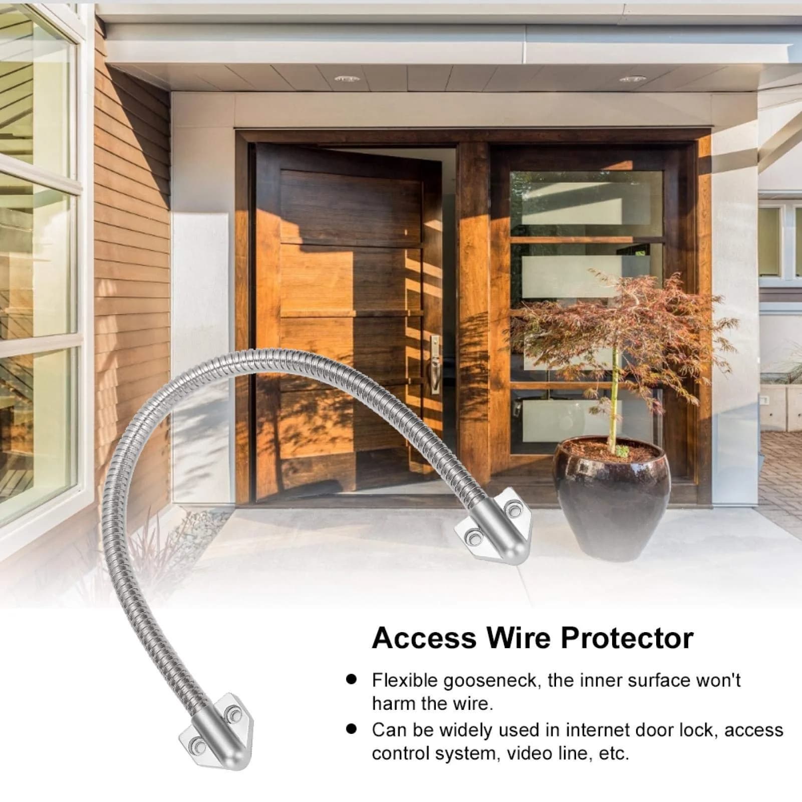 VINGVO Armored Loop Power Transfer Door Cable Protector 450mm (17.7in) | Protects Wires from Damage - view 7