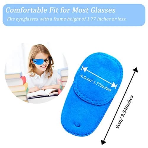 THSIREE Blue 4 Pack Eye Patches for Kids | Soft Velvet Material for Lazy Eye Treatment thumbnail 5