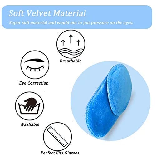 THSIREE Blue 4 Pack Eye Patches for Kids | Soft Velvet Material for Lazy Eye Treatment thumbnail 3