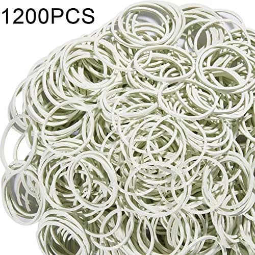 AMUU Small White Rubber Bands 1.6cm (0.63") Diameter | Pack of 1200 thumbnail 3