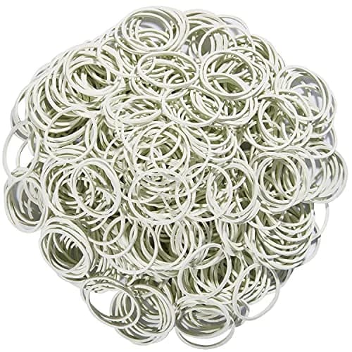 AMUU Small White Rubber Bands 1.6cm (0.63") Diameter | Pack of 1200 thumbnail 1