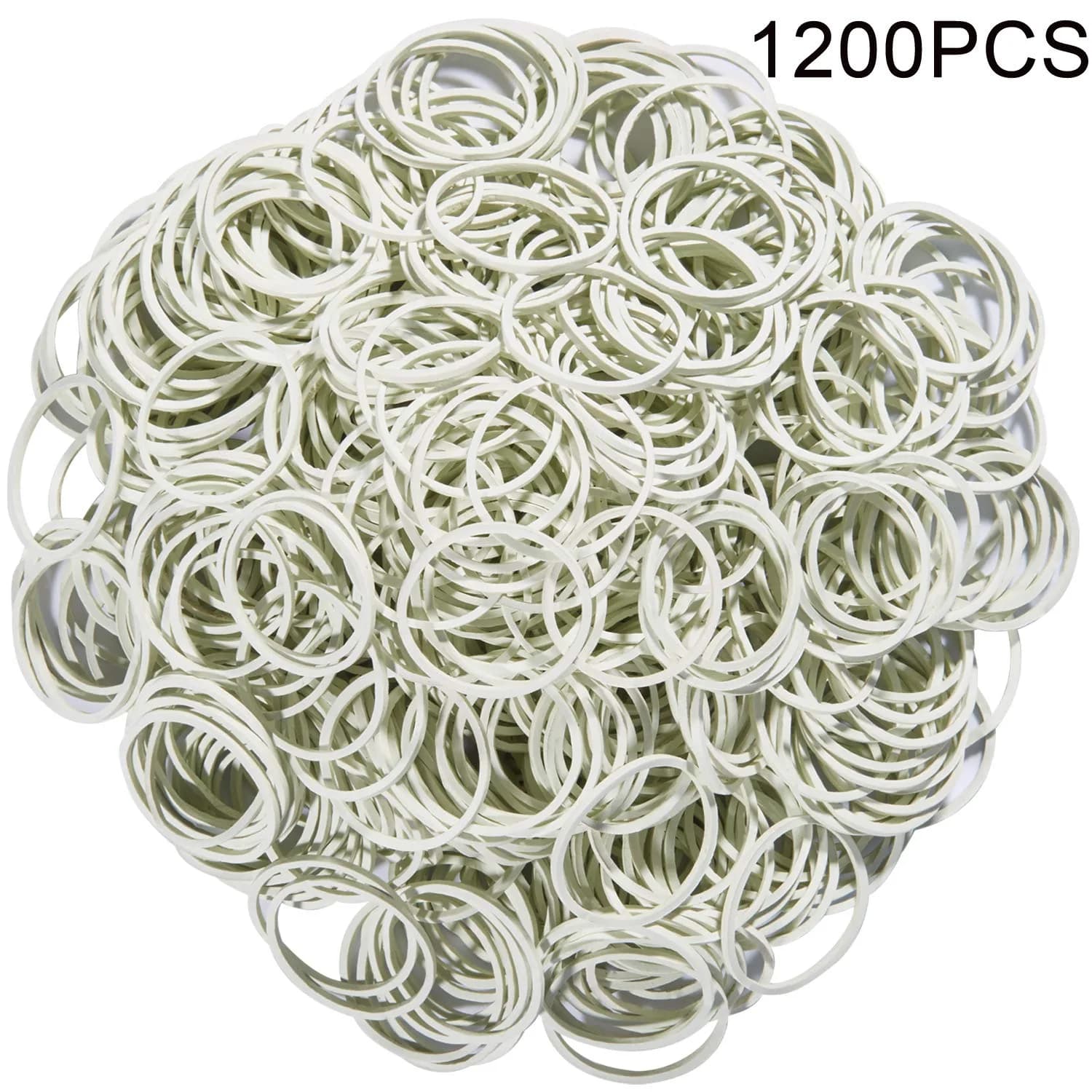 AMUU Small White Rubber Bands 1.6cm (0.63") Diameter | Pack of 1200 - view 2
