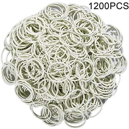 AMUU Small White Rubber Bands 1.6cm (0.63") Diameter | Pack of 1200 thumbnail 2