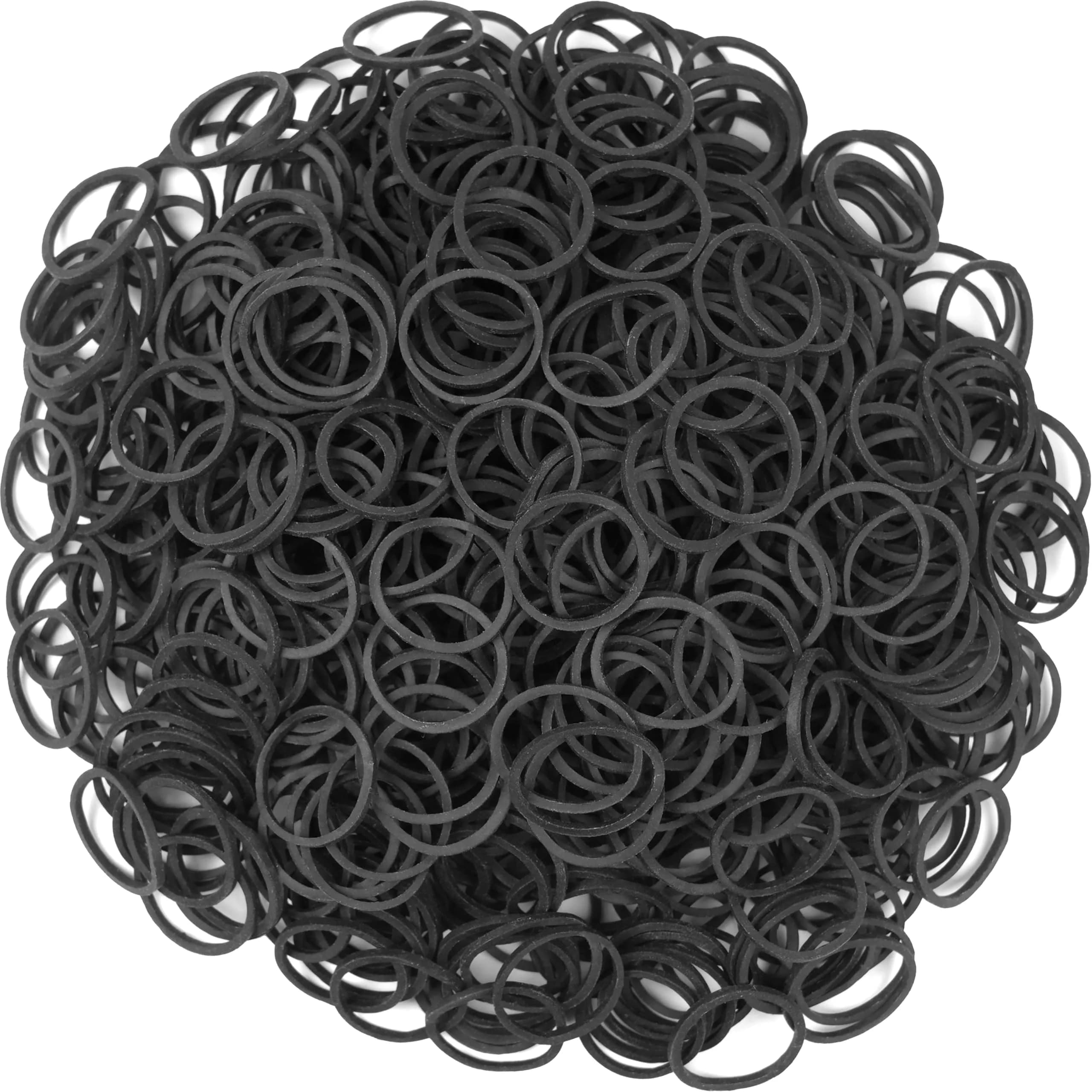 AMUU Black Small Rubber Bands | 1200pcs (3cm Diameter, 1.6cm Inner) - view 2