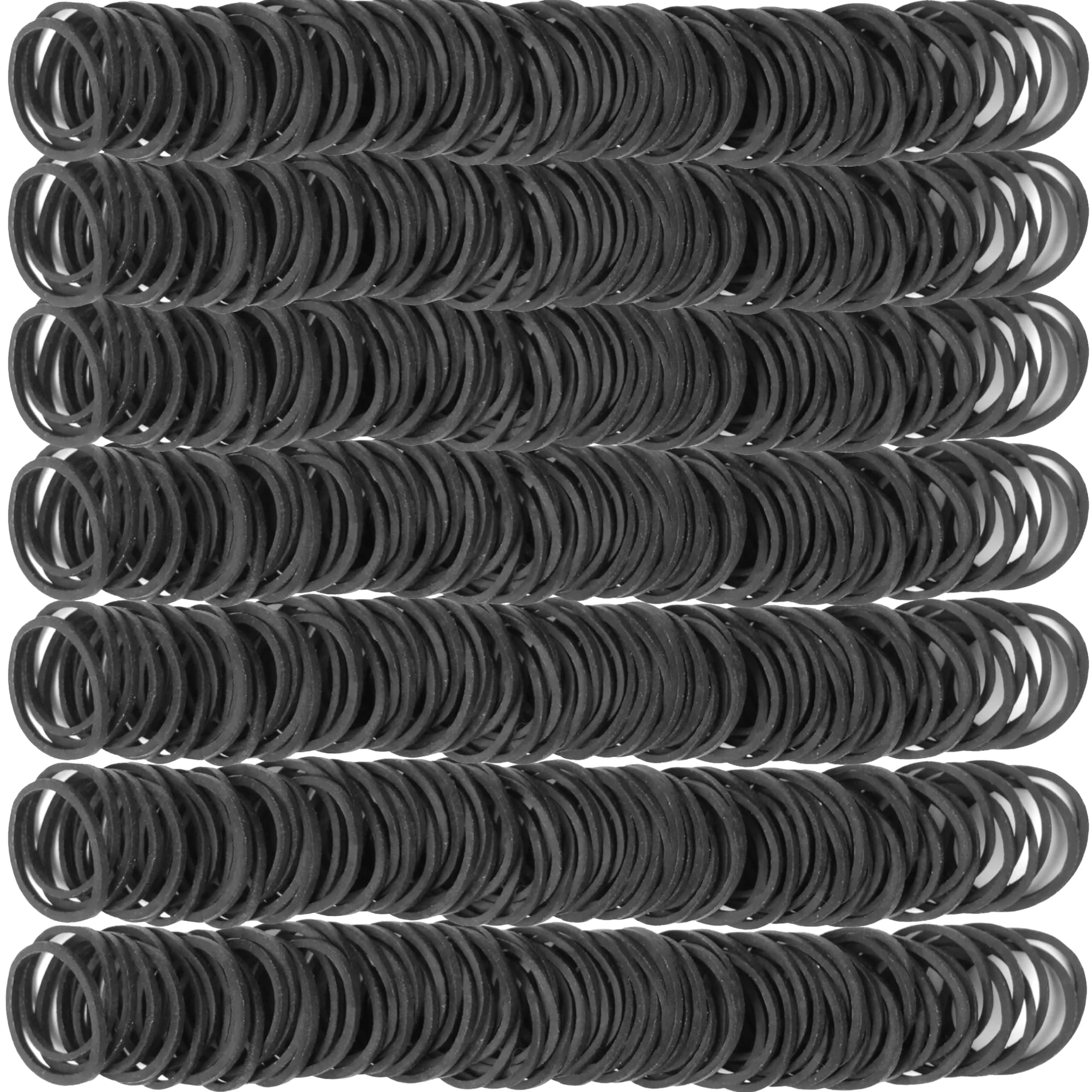 AMUU Black Small Rubber Bands | 1200pcs (3cm Diameter, 1.6cm Inner) - view 3