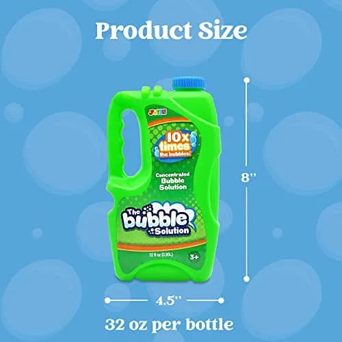 JOYIN Concentrated Bubble Solution 32 fl oz (946ml) | Makes 2.5 Gallons Regular Bubbles, Non-Toxic, USA Import thumbnail 7