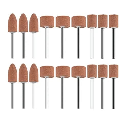 Luo ke 18 Pcs 1/8'' Shank Rotary Grinding Stones | Corundum Abrasive Set for Metal & Glass thumbnail 1