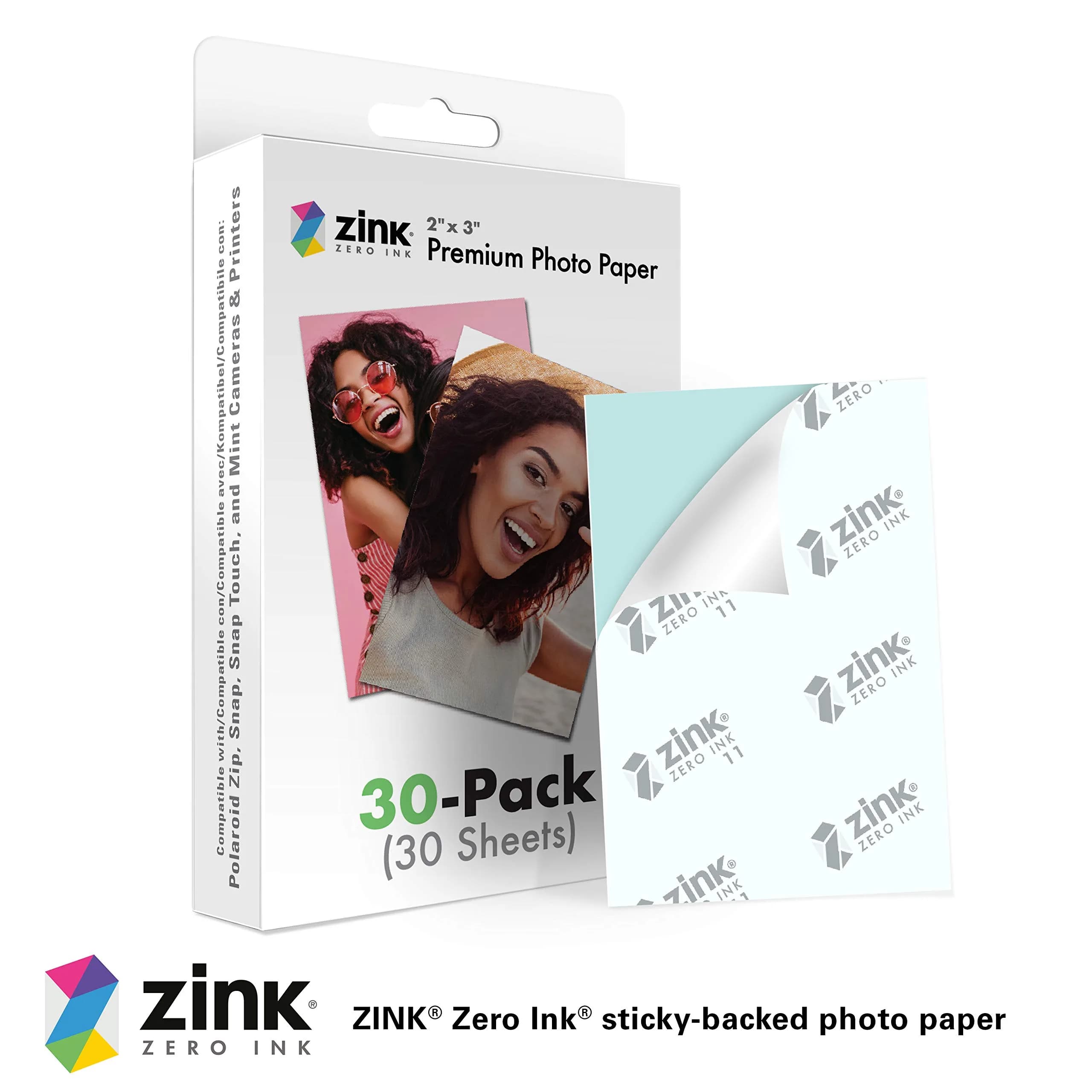Zink Premium Instant Photo Paper 2"x3" (30 Pack) - Compatible with Polaroid Cameras & Printers - view 2