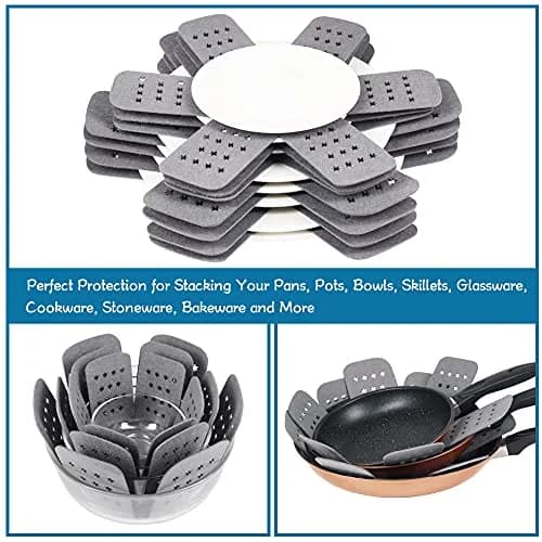 BYKITCHEN Pan Pot Protectors for Stacking, 12pcs & 3 Sizes | Protects Cookware from Scratches & Damage thumbnail 6