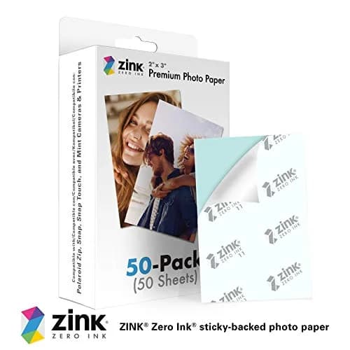 Zink Premium Instant Photo Paper 2"x3" (50 Pack) | Compatible with Polaroid Snap, Snap Touch, Zip, Mint Cameras & Printers thumbnail 2