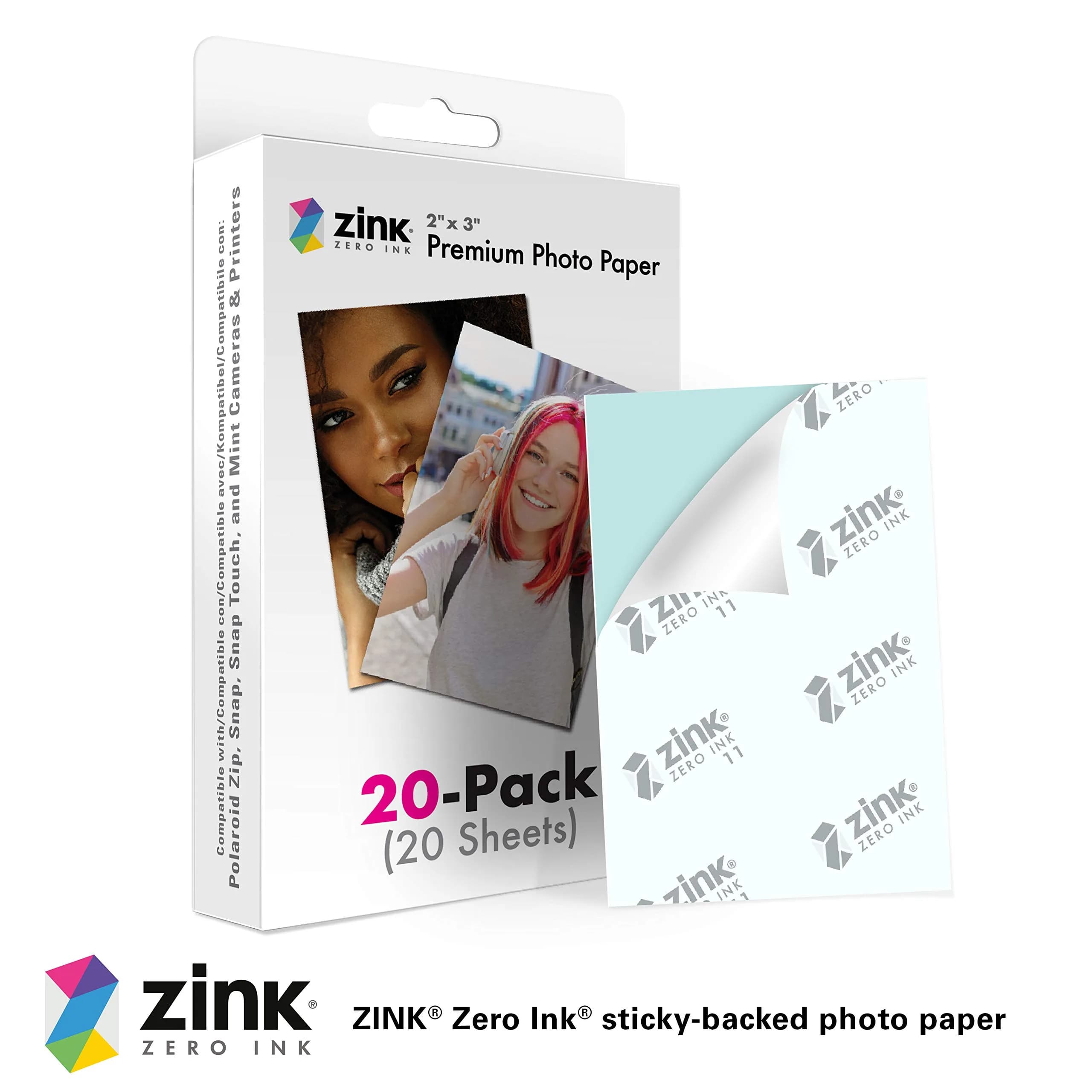 Zink Premium 2"x3" Instant Photo Paper - 20 Pack for Polaroid Cameras & Printers - view 2