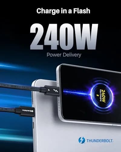 Cable Matters 40Gbps Thunderbolt 4 Cable 1m (3.3ft) | Supports 8K Video & 240W Charging thumbnail 4