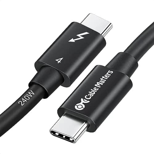 Cable Matters 40Gbps Thunderbolt 4 Cable 1m (3.3ft) | Supports 8K Video & 240W Charging thumbnail 1