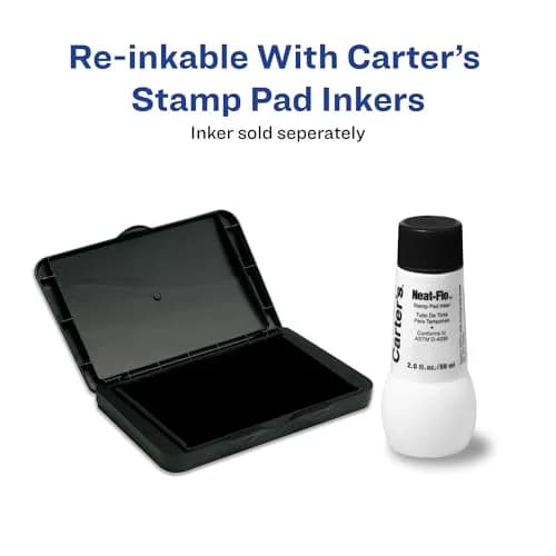 Avery Foam Stamp Pads, 2.75" x 4.27", 3 Black Ink Pads | Bold Black Ink for Crafts & Office thumbnail 4