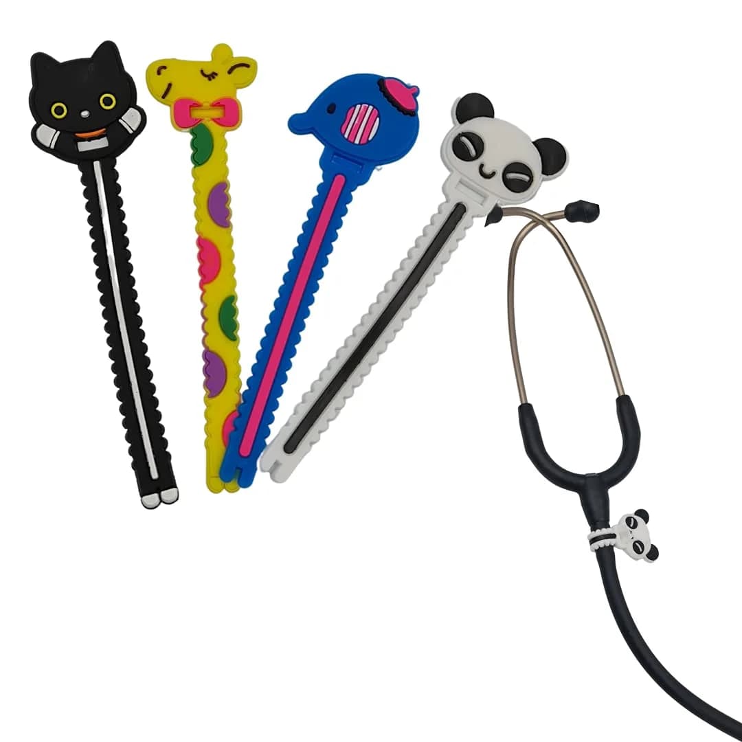 Charmscope Stethoscope Charms - Pack of 4 | Playful Silicone Doctor Theme — Multicolor