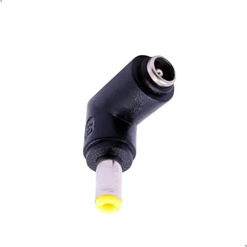 QJZXUEZHEN 2Pcs DC Power Connector Adapter 90° | 5.5mm x 2.5mm Male to 5.5mm x 2.1mm Female, Copper, Yellow thumbnail 5