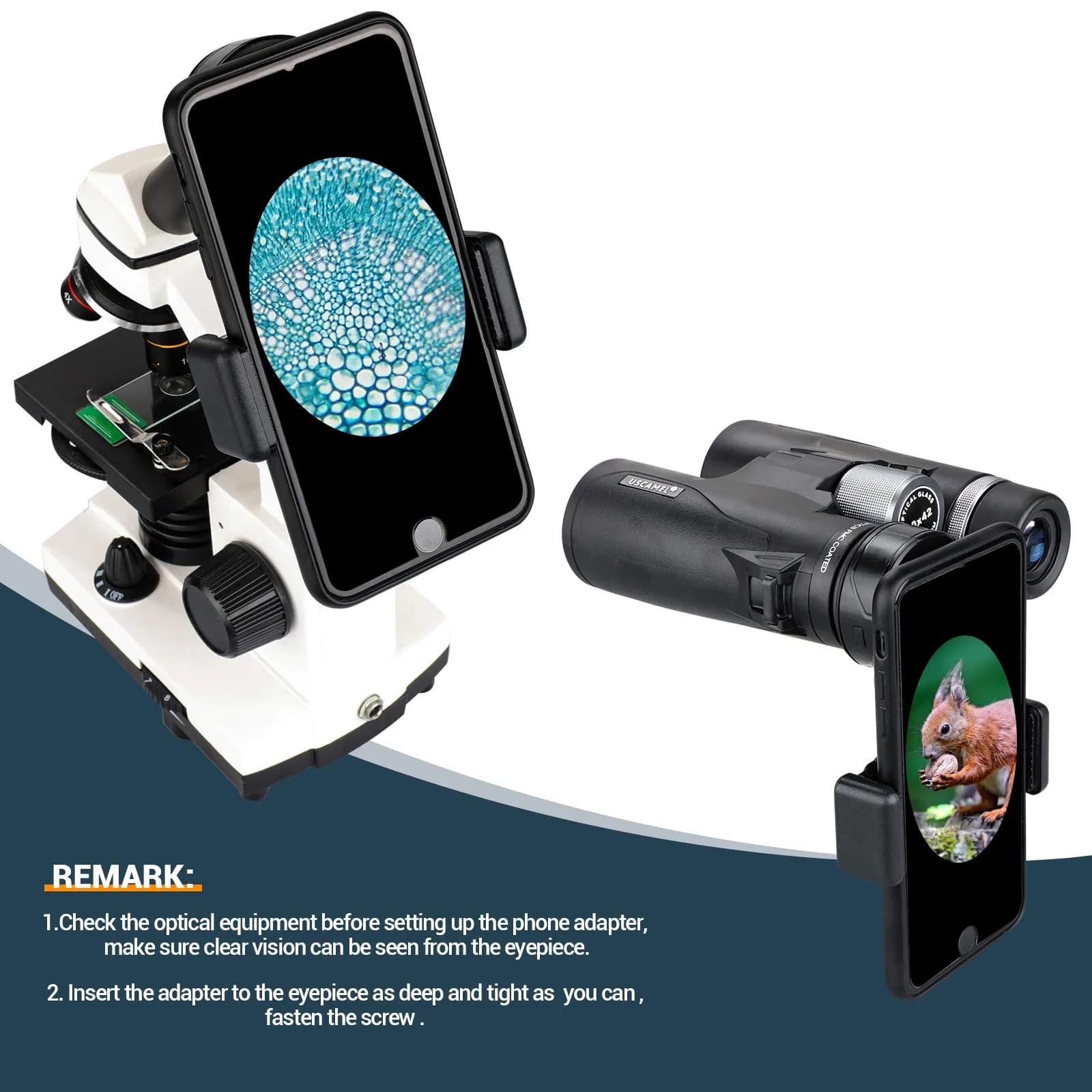 LAKWAR Universal Telescope Phone Adapter | Fits Eyepieces 28-49mm & Phones 65-105mm - view 6