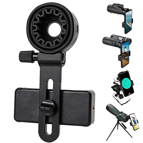 LAKWAR Universal Telescope Phone Adapter | Fits Eyepieces 28-49mm & Phones 65-105mm thumbnail 1