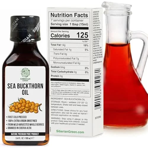 Siberian Green Natural Sea Buckthorn Oil 100ml (3.4 fl oz) | Food Grade Oil for Skin, Hair & Diet thumbnail 4