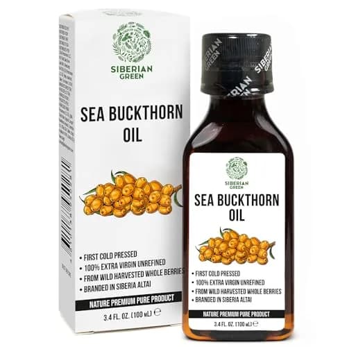Siberian Green Natural Sea Buckthorn Oil 100ml (3.4 fl oz) | Food Grade Oil for Skin, Hair & Diet thumbnail 1