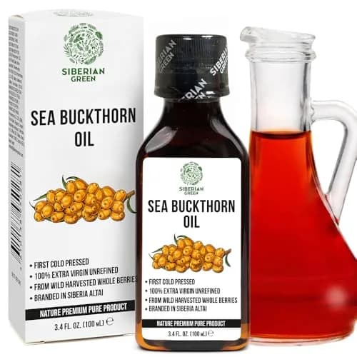Siberian Green Natural Sea Buckthorn Oil 100ml (3.4 fl oz) | Food Grade Oil for Skin, Hair & Diet thumbnail 2